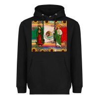 Black mexico flag our lady of guadalupe san judas sunflower Heavyweight Hoodie - JahusDesignShop