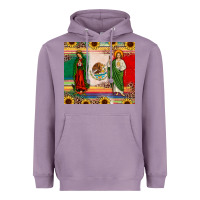 Lavender mexico flag our lady of guadalupe san judas sunflower Heavyweight Hoodie - JahusDesignShop