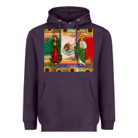 Mexico Flag Our Lady Of Guadalupe San Judas Sunflower Heavyweight Hoodie | Teevron