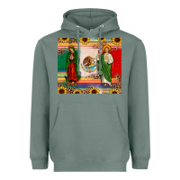 Sage mexico flag our lady of guadalupe san judas sunflower Heavyweight Hoodie - JahusDesignShop