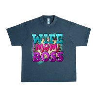 Midnight Navy Wife mom boss Mother's Day Urban Heavy Tee - FaDigitalArtStudio