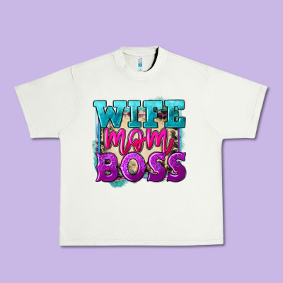 Wife Mom Boss Mother's Day Urban Heavy Tee Designed By Fadigitalartstudio