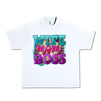 White Wife mom boss Mother's Day Urban Heavy Tee - FaDigitalArtStudio