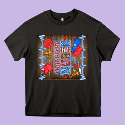 American Nurse Heavy Core Tee Designed By Tumblerdesignbyshophia
