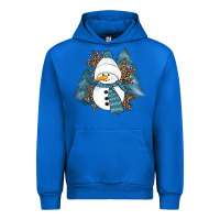 Cobalt Snowman Winter Urban Hoodie - RanaPortraitStore