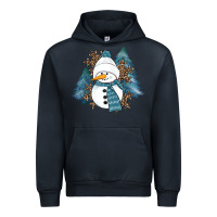 Navy Snowman Winter Urban Hoodie - RanaPortraitStore