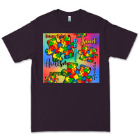 Plum autism puzzle piece Premium Tee - CowGirlArtShop
