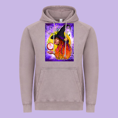 Witch With Crystal Ball Air Freshener Vintage Hoodie Designed By Bundleandbundleshop