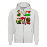 Dove Grey tis the season to wine Zipper Hoodie - AdoDesignShop