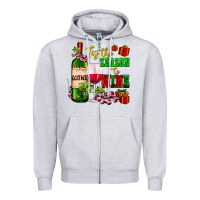 Tis The Season To Wine Zipper Hoodie | Teevron