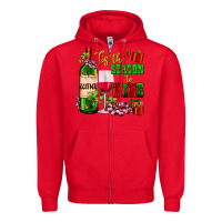 Red tis the season to wine Zipper Hoodie - AdoDesignShop
