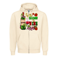 Sandshell tis the season to wine Zipper Hoodie - AdoDesignShop