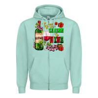 Seafoam tis the season to wine Zipper Hoodie - AdoDesignShop