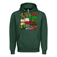 Sports Green tis the season to wine Zipper Hoodie - AdoDesignShop