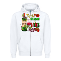 White tis the season to wine Zipper Hoodie - AdoDesignShop