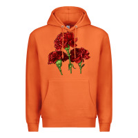 Carrot Scarlet Red Carnation Illustrations Premium Hoodie - LillyAllenDesigns