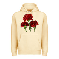 Pina Colada Scarlet Red Carnation Illustrations Premium Hoodie - LillyAllenDesigns