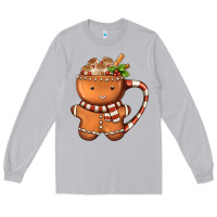 Moon Dust Gingerbread Cookie Man Hot Cocoa Coffee Long Sleeve Tee - FaDigitalArtStudio
