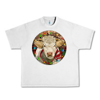 Lunar Rock Charolais Heifer Christmas Urban Heavy Tee - RanaPortraitStore