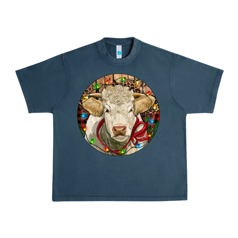 Charolais Heifer Christmas Urban Heavy Tee by RanaPortraitStore | Teevron
