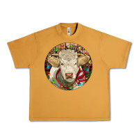 Peanut Butter Charolais Heifer Christmas Urban Heavy Tee - RanaPortraitStore