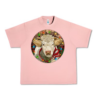 Salmon Charolais Heifer Christmas Urban Heavy Tee - RanaPortraitStore