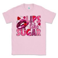 Bubblegum Pink Lips like sugar Valentine's Day Classic Tee - HowdyJamesFarm