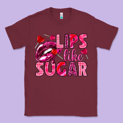 Lips Like Sugar Valentine's Day Classic Tee Designed By Howdyjamesfarm