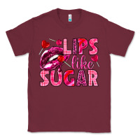 Burgundy Lips like sugar Valentine's Day Classic Tee - HowdyJamesFarm