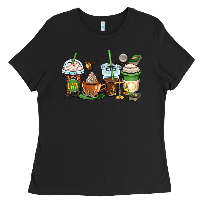 Lawyer Coffee Cups Ladies Tee by OliviaCreatesArt | Teevron