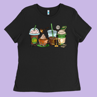 Lawyer Coffee Cups Ladies Tee Designed By Oliviacreatesart