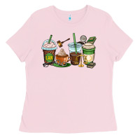 Bubblegum Pink lawyer coffee cups Ladies Tee - OliviaCreatesArt