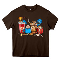 Chocolate Brown Hockey coffee cup Heavy Core Tee - HowdyJamesFarm
