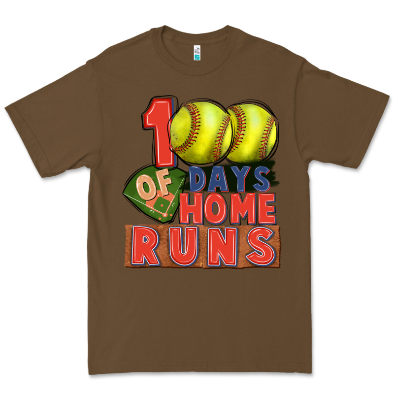 100 Days Of Home Runs Softball Premium Tee by CowGirlArtShop | Teevron
