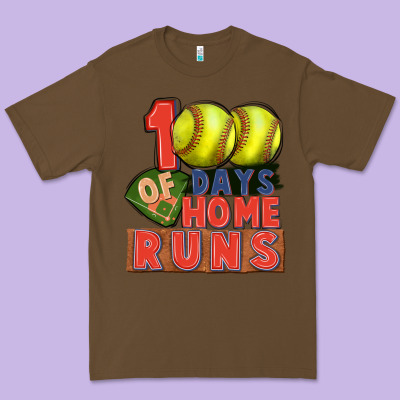 100 Days Of Home Runs Softball Premium Tee Designed By Cowgirlartshop