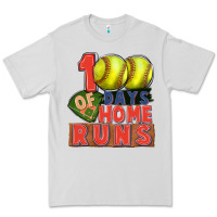 Dove Grey 100 days of home runs softball Premium Tee - CowGirlArtShop