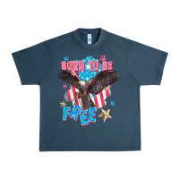 Midnight Navy Born to be free Urban Heavy Tee - FaDigitalArtStudio
