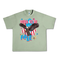 Oil Green Born to be free Urban Heavy Tee - FaDigitalArtStudio