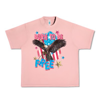 Salmon Born to be free Urban Heavy Tee - FaDigitalArtStudio