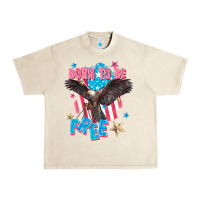 Sandshell Born to be free Urban Heavy Tee - FaDigitalArtStudio