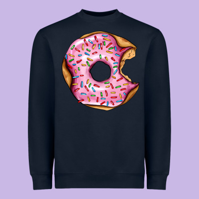 Pink Strawberry Donut Heavyweight Sweatshirt Designed By Adodesignshop