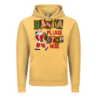 Vintage Mustard Santa Please Stop Here Vintage Hoodie - FaDigitalArtStudio