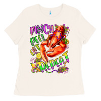 Bone pinch peel eat repeat mardi gras olivia Ladies Tee - OliviaCreatesArt