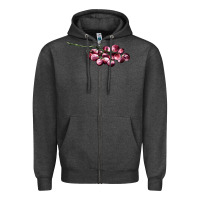 Charcoal Heather red grape Zipper Hoodie - AdoDesignShop