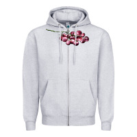 Heather Grey red grape Zipper Hoodie - AdoDesignShop