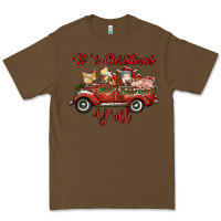 Cacao it's christmas y'all truck with farm animals Premium Tee - RanaPortraitStore