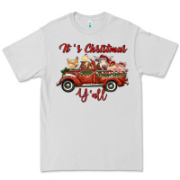 Dove Grey it's christmas y'all truck with farm animals Premium Tee - RanaPortraitStore