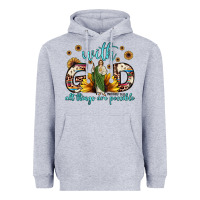 Heather Grey with god all things are possible matthew 19 26 Heavyweight Hoodie - JahusDesignShop