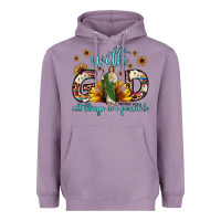 Lavender with god all things are possible matthew 19 26 Heavyweight Hoodie - JahusDesignShop