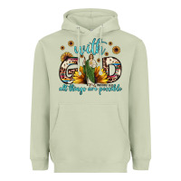 Matcha with god all things are possible matthew 19 26 Heavyweight Hoodie - JahusDesignShop